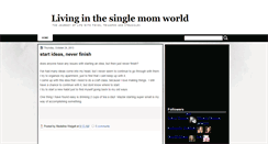 Desktop Screenshot of livinginthesinglemomworld.blogspot.com