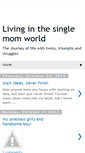Mobile Screenshot of livinginthesinglemomworld.blogspot.com