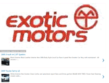 Tablet Screenshot of exotic-motors.blogspot.com