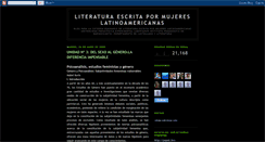 Desktop Screenshot of literaturaescritapormujereslatinoamer.blogspot.com