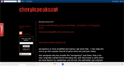 Desktop Screenshot of cherylspeaksout.blogspot.com