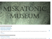 Tablet Screenshot of miskatonicmuseum.blogspot.com