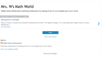 Tablet Screenshot of mathinnature.blogspot.com