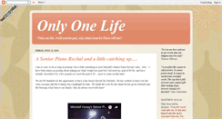 Desktop Screenshot of onlyonelifehoneyhome.blogspot.com