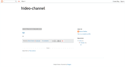 Desktop Screenshot of hideo-channel.blogspot.com