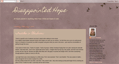 Desktop Screenshot of disappointed-hope.blogspot.com