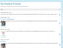 Tablet Screenshot of mykreativepursuits.blogspot.com