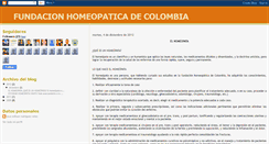 Desktop Screenshot of fundacionhomeopaticadecolombia.blogspot.com