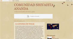 Desktop Screenshot of comunidadshivaistaananda.blogspot.com