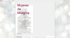 Desktop Screenshot of mujeresdemilagros.blogspot.com