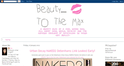Desktop Screenshot of beauty-tothemax.blogspot.com