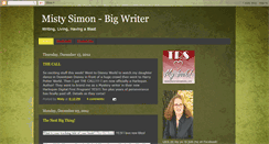 Desktop Screenshot of mistysimon-bigwriter.blogspot.com