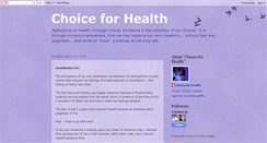 Desktop Screenshot of choiceforhealth.blogspot.com