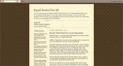 Desktop Screenshot of equaljusticeforall.blogspot.com