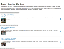 Tablet Screenshot of dreamoutsidetheboxorg.blogspot.com