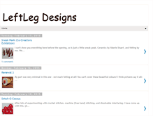 Tablet Screenshot of leftlegdesigns.blogspot.com