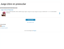 Tablet Screenshot of juegolibrepreescolar.blogspot.com