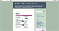 Desktop Screenshot of educationandcommunitydevelopment.blogspot.com