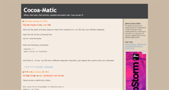 Desktop Screenshot of cocoamatic.blogspot.com