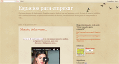 Desktop Screenshot of espaciosparaempezareldia.blogspot.com