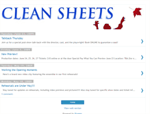 Tablet Screenshot of cleansheetstheplay.blogspot.com