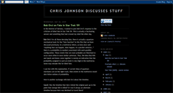 Desktop Screenshot of chrisjohnsondiscussesstuff.blogspot.com