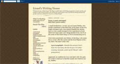 Desktop Screenshot of lionelswritinghouse.blogspot.com