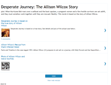 Tablet Screenshot of desperatejourneytheallisonwilcoxstory.blogspot.com