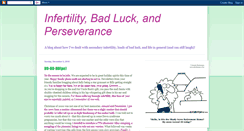 Desktop Screenshot of infertility-bad-luck-perseverance.blogspot.com