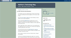 Desktop Screenshot of matthewstechnologyblog.blogspot.com