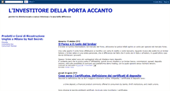 Desktop Screenshot of investitore-porta-accanto.blogspot.com