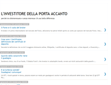 Tablet Screenshot of investitore-porta-accanto.blogspot.com