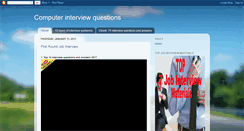 Desktop Screenshot of computerinterviewquestions.blogspot.com