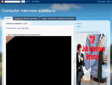 Tablet Screenshot of computerinterviewquestions.blogspot.com