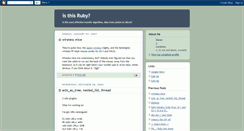 Desktop Screenshot of isthisruby.blogspot.com