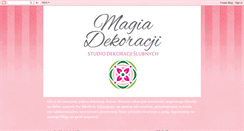 Desktop Screenshot of magiadekoracji.blogspot.com