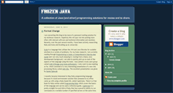 Desktop Screenshot of frozenjava.blogspot.com