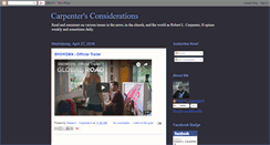 Desktop Screenshot of carpentersconsiderations.blogspot.com