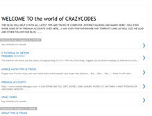 Tablet Screenshot of crazycodez.blogspot.com