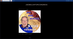 Desktop Screenshot of joewalshforcongress.blogspot.com