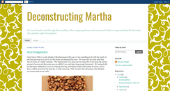 Desktop Screenshot of deconstructingmartha.blogspot.com