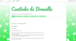 Desktop Screenshot of cantinhobrunella.blogspot.com
