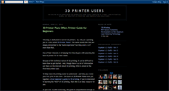 Desktop Screenshot of 3dprinterusers.blogspot.com