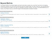 Tablet Screenshot of beyondbolivia.blogspot.com