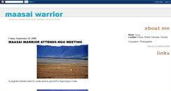 Desktop Screenshot of maasaiwarrior.blogspot.com