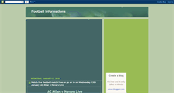 Desktop Screenshot of football-infos.blogspot.com