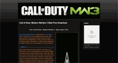 Desktop Screenshot of mw3downloadbeta.blogspot.com