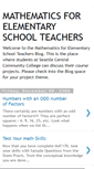 Mobile Screenshot of mathforelementaryschoolteachers.blogspot.com