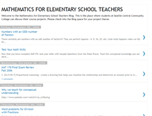 Tablet Screenshot of mathforelementaryschoolteachers.blogspot.com