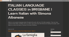 Desktop Screenshot of italianlanguagebrisbane.blogspot.com